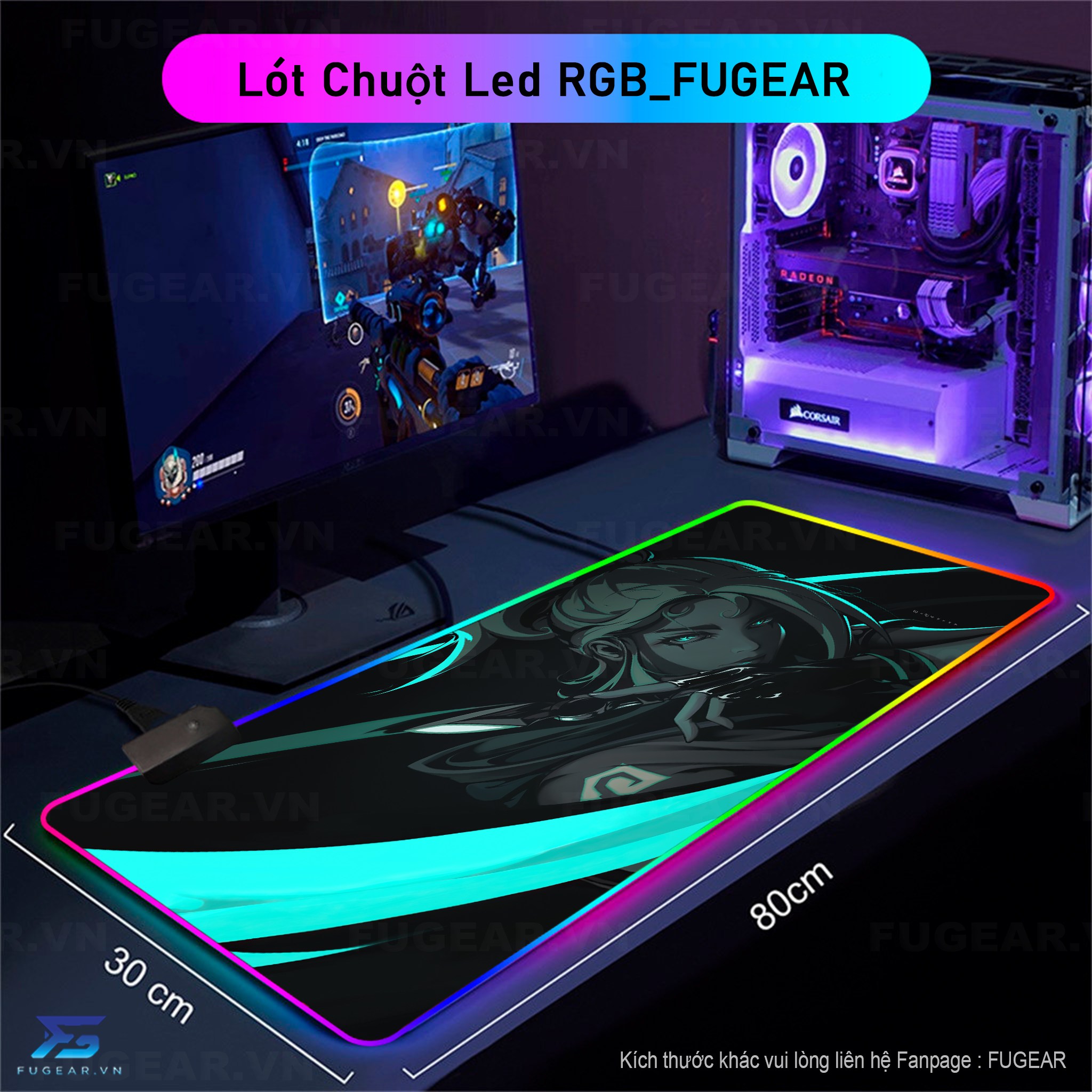 Pad chuột RGB P40